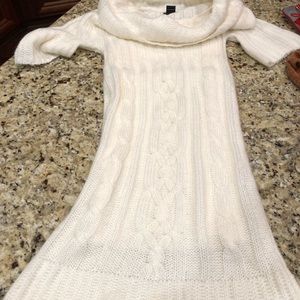 Cream sweater dress